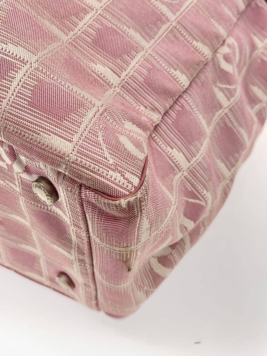 CHANEL New Travel Line Tote Bag Canvas PNK All-over Pattern 7