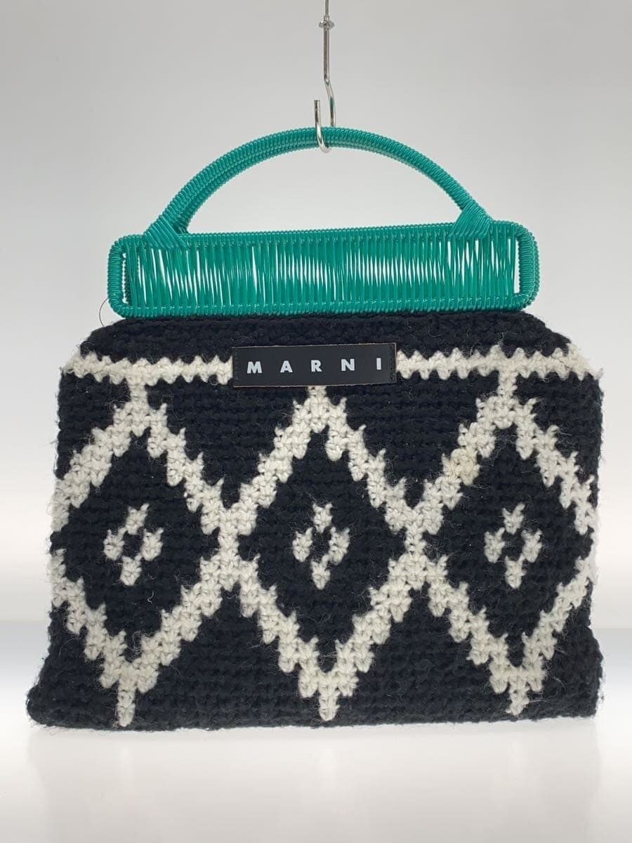 MARNI Crochet Frame Market Bag BLK
