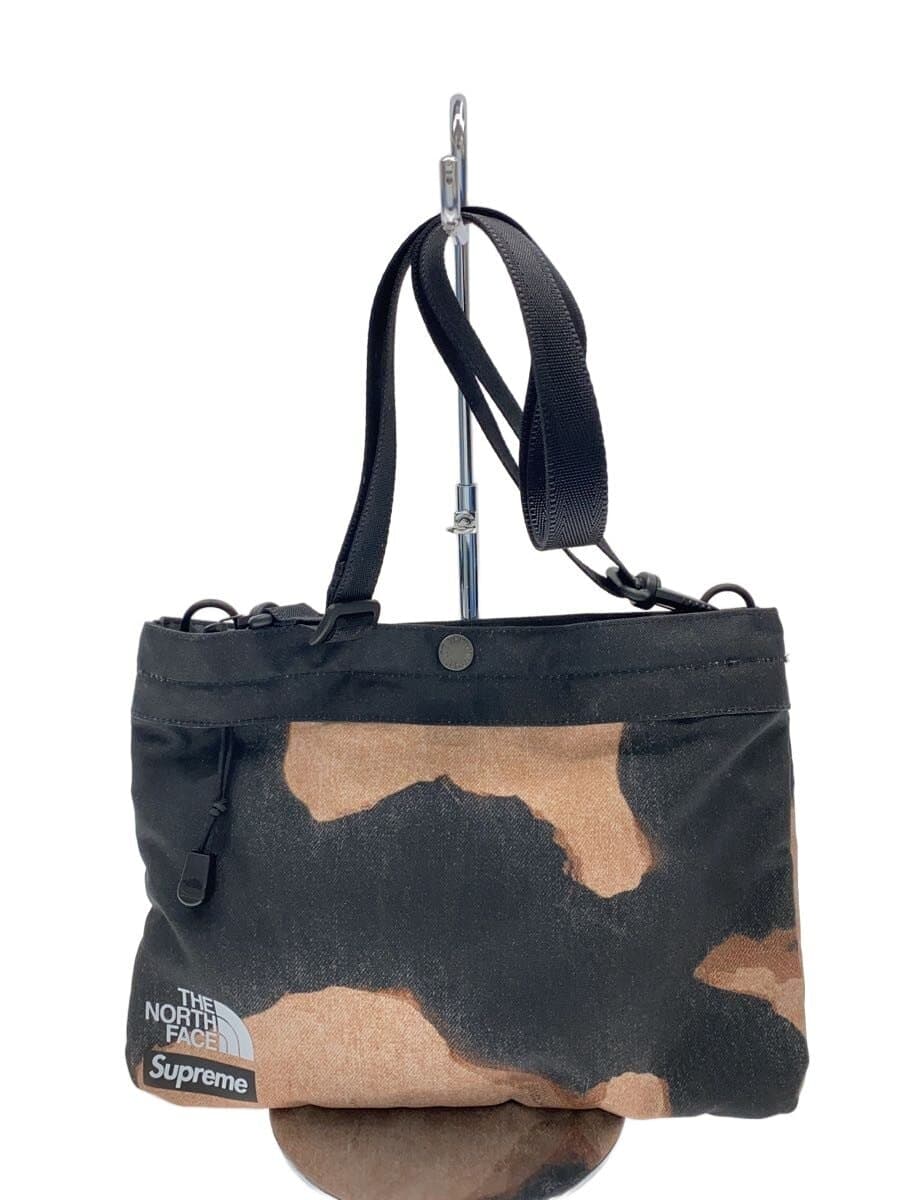 Supreme × THE NORTH FACE 21AW Bleached Denim Print Shoulder Bag Nylon BRW