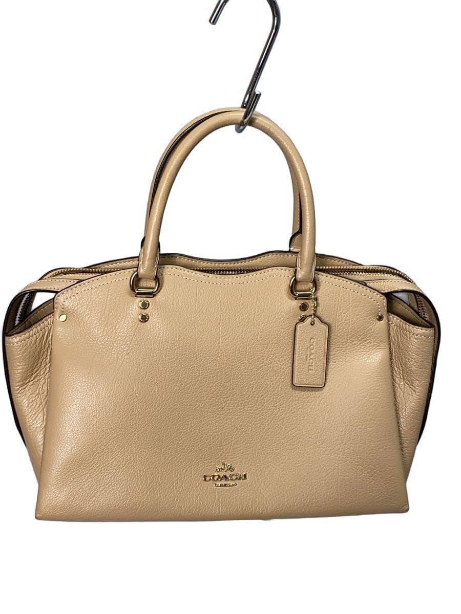COACH Handbag_All Leather Leather BEG