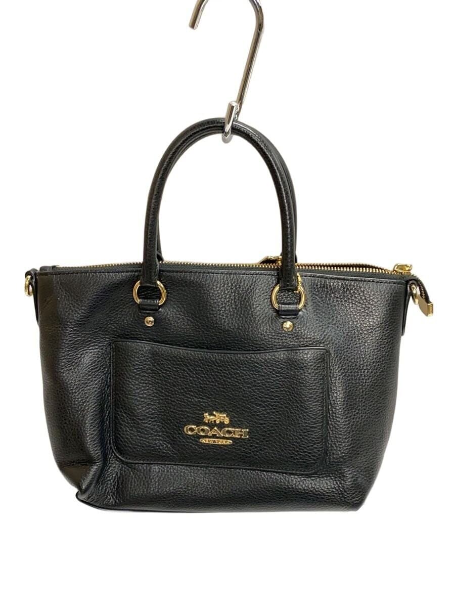 COACH Mini Emma Shoulder Bag Leather BLK