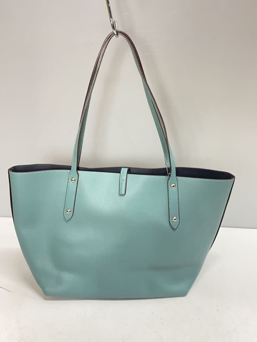COACH Tote Bag_All Leather Leather BLU 3