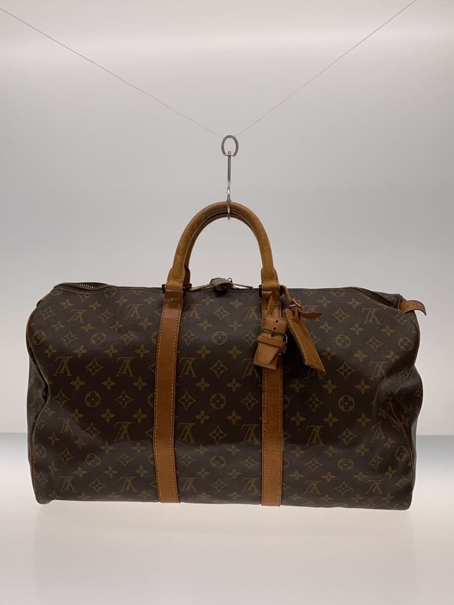 LOUIS VUITTON Keepall 45_Monogram Canvas PVC BRW 3