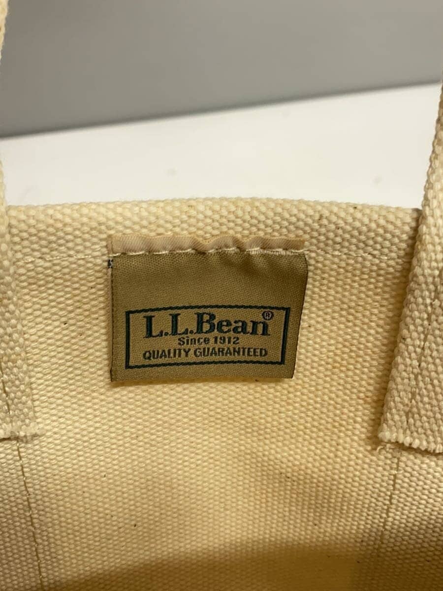 L.L.Bean Handbag Canvas WHT 5