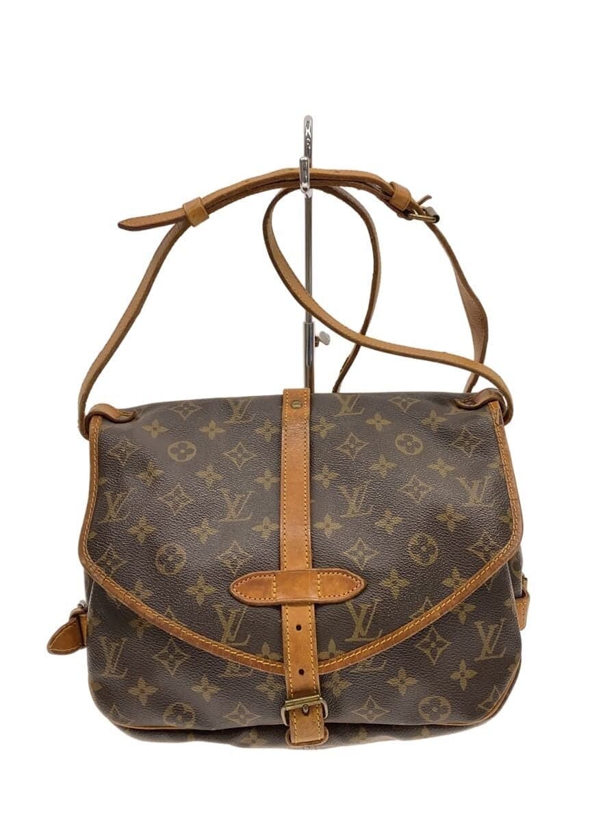 LOUIS VUITTON1)Saumur 30_Monogram Canvas PVC BRW