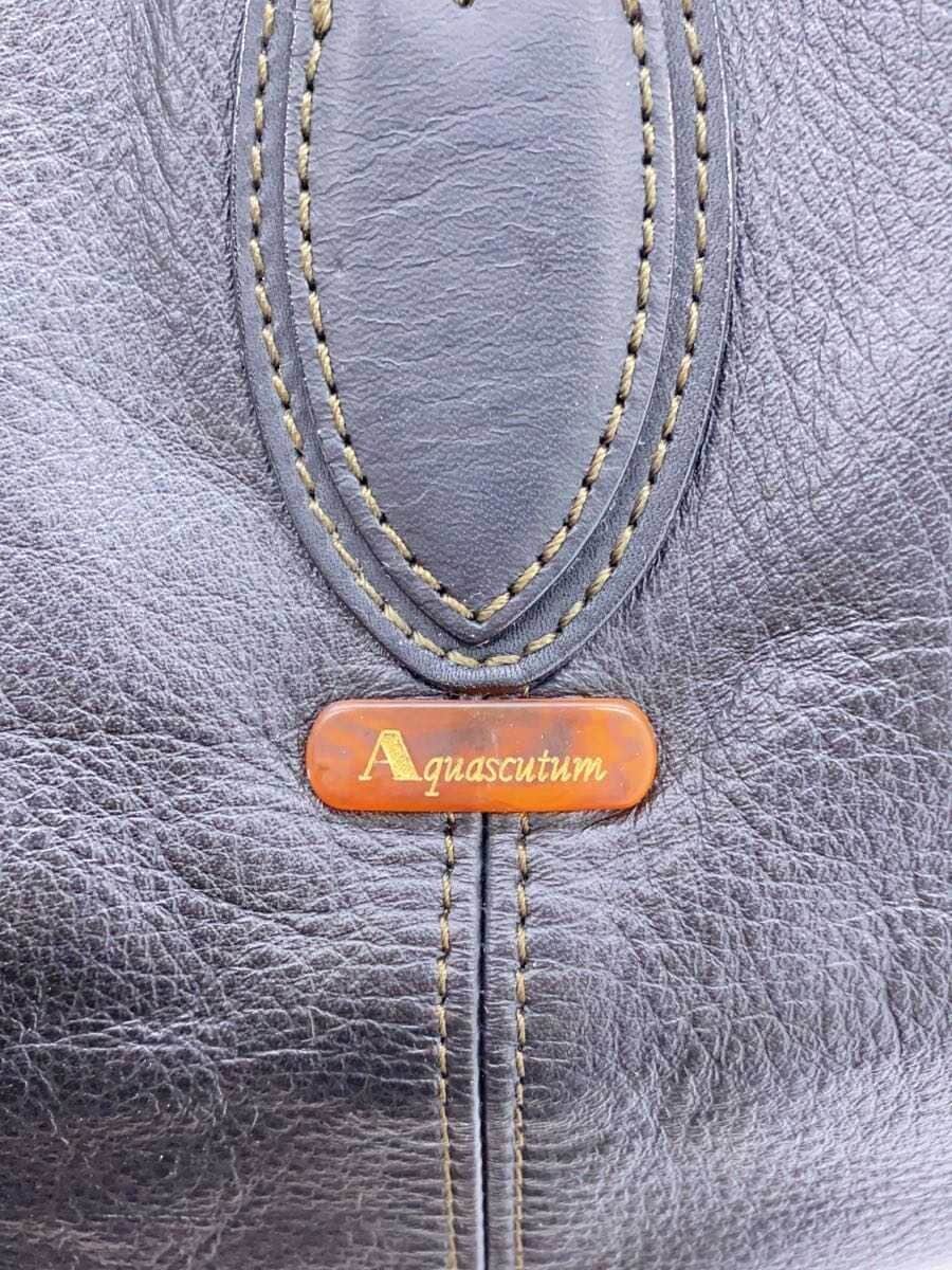 Aquascutum Boston Bag Leather BLK 5