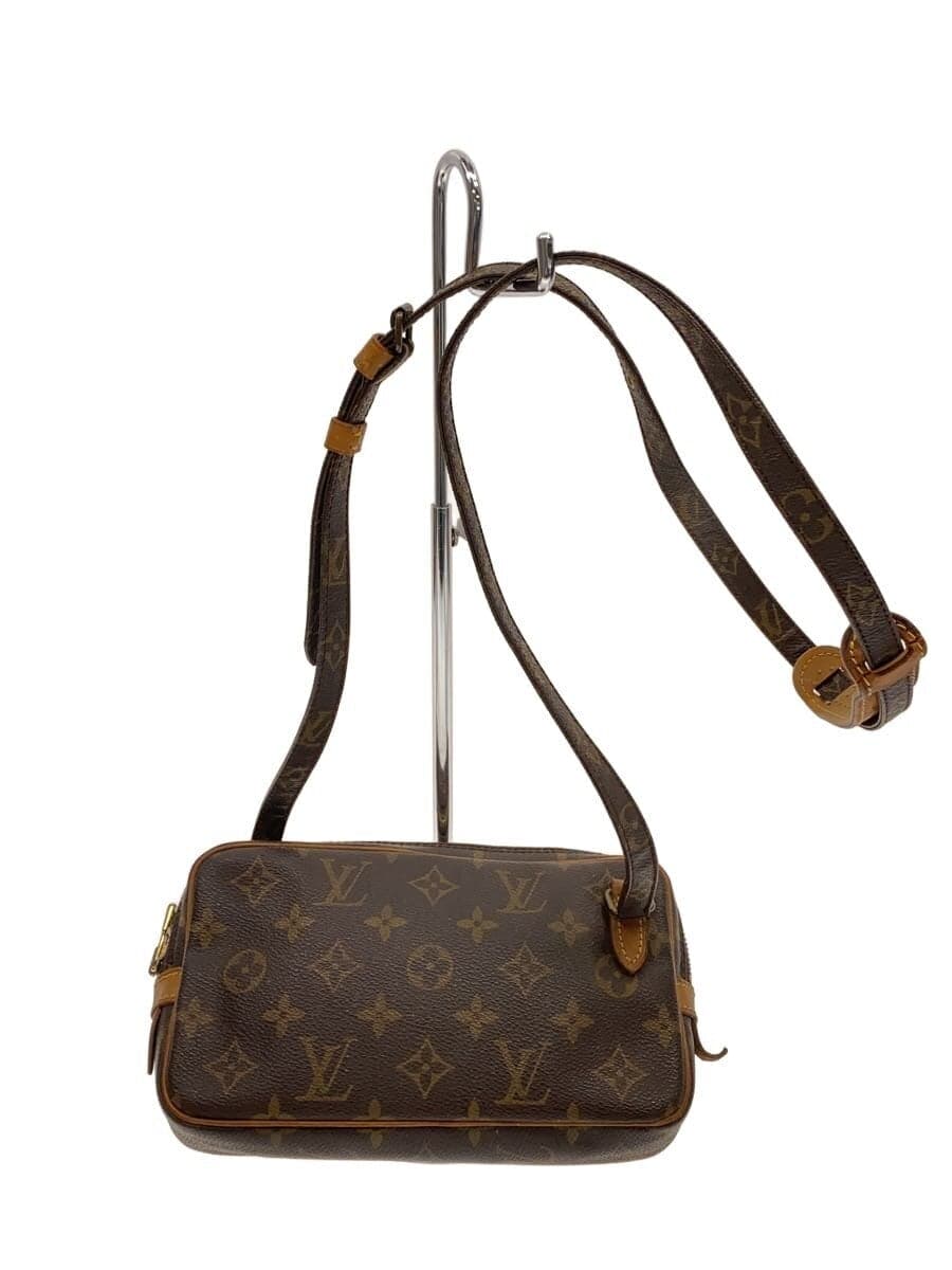 LOUIS VUITTON Pochette Marly Bandouliere_Monogram Canvas PVC BRW