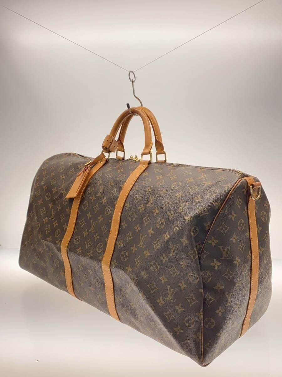 LOUIS VUITTON Keepall Bandouliere 60_Monogram Canvas PVC BRW 2