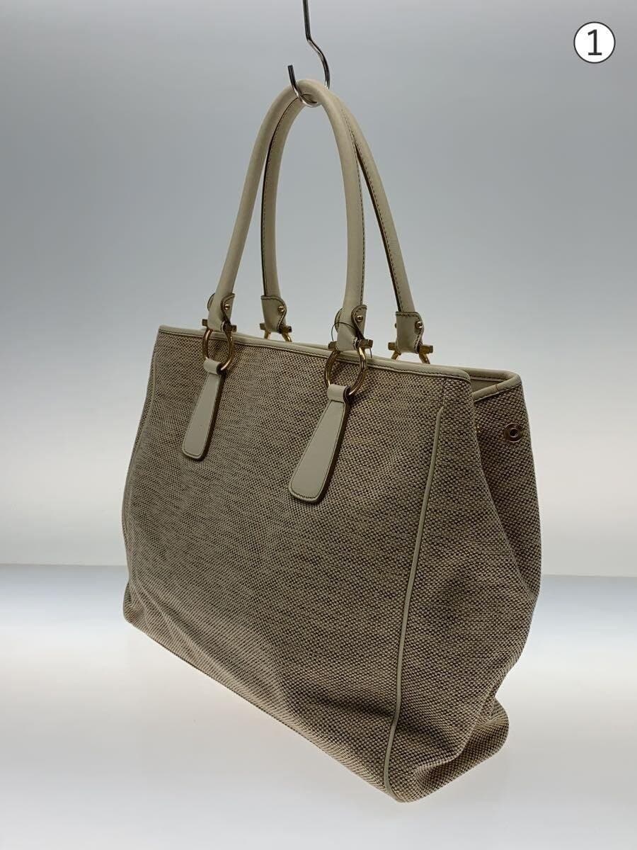 Salvatore Ferragamo tote bag -- WHT plain EE-21 C257 2