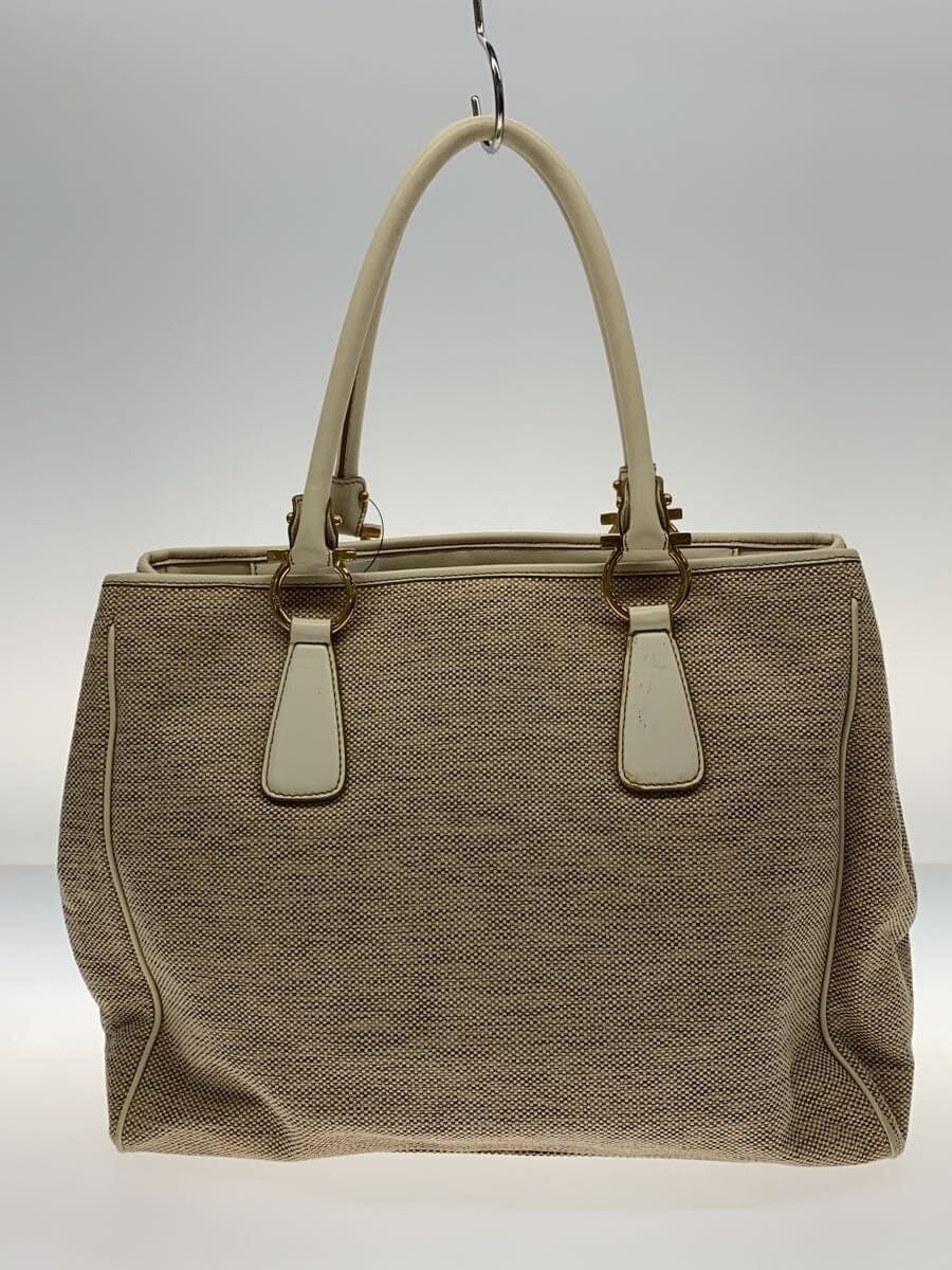 Salvatore Ferragamo tote bag -- WHT plain EE-21 C257 3