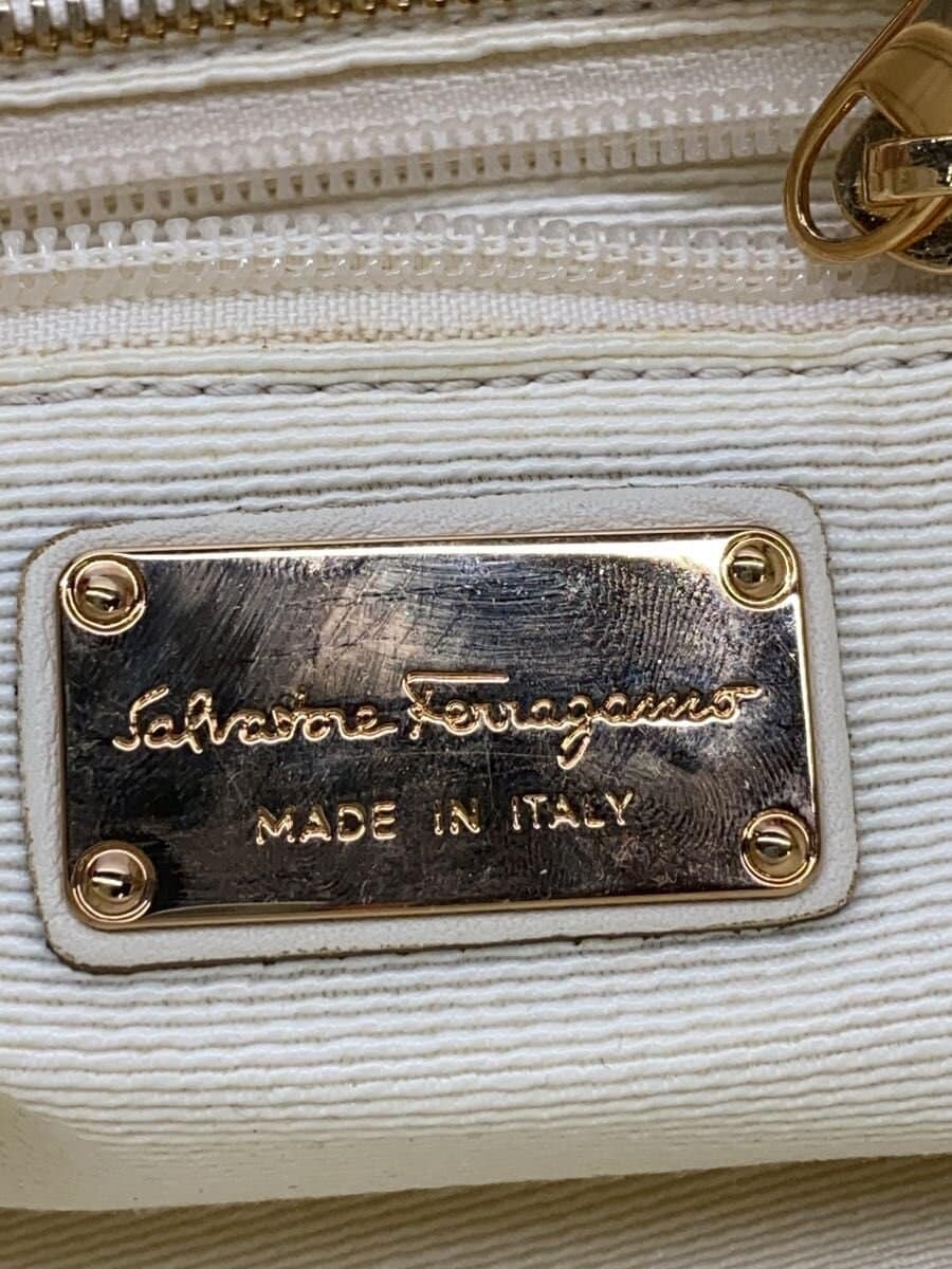 Salvatore Ferragamo tote bag -- WHT plain EE-21 C257 5