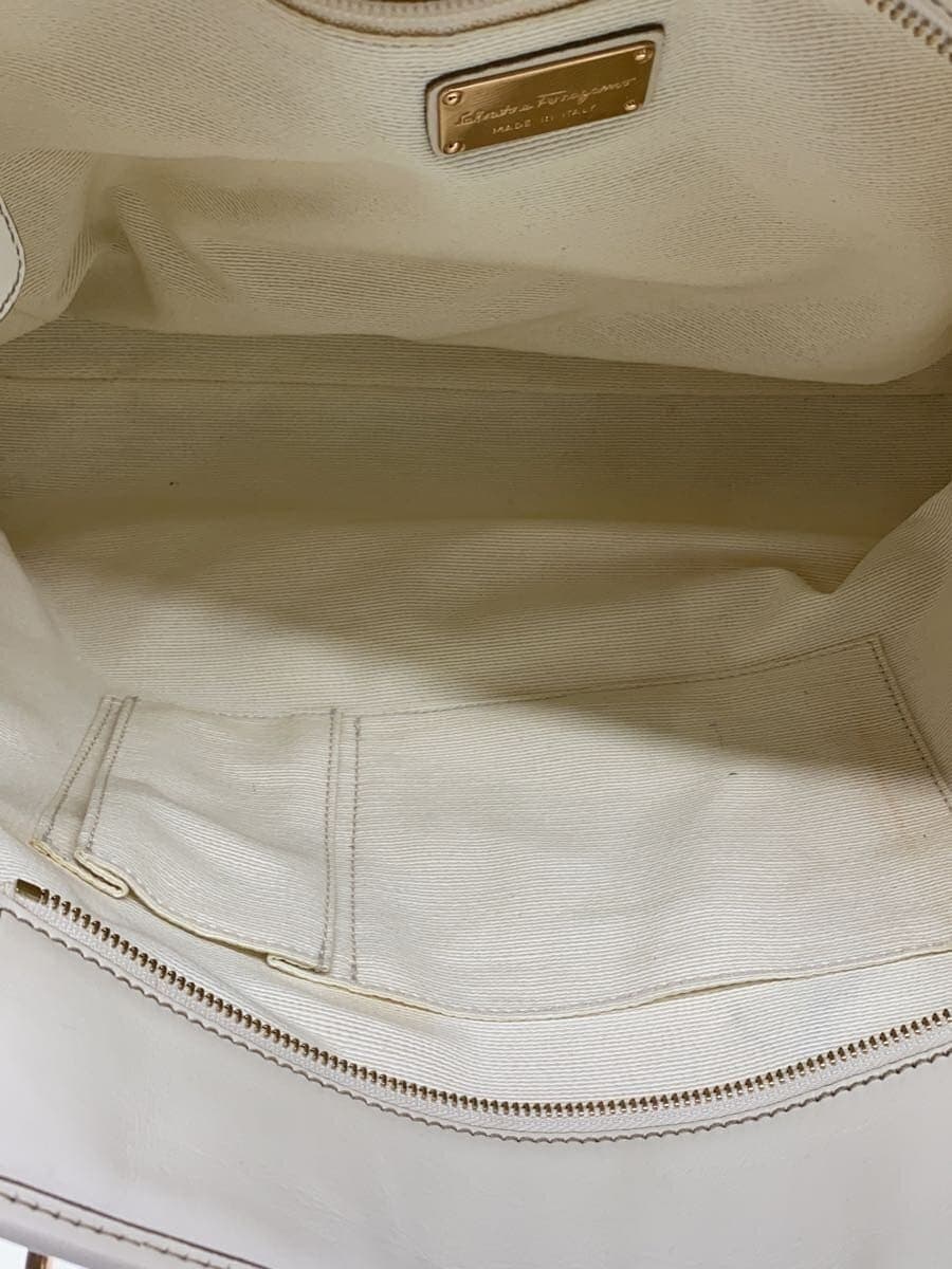 Salvatore Ferragamo tote bag -- WHT plain EE-21 C257 6