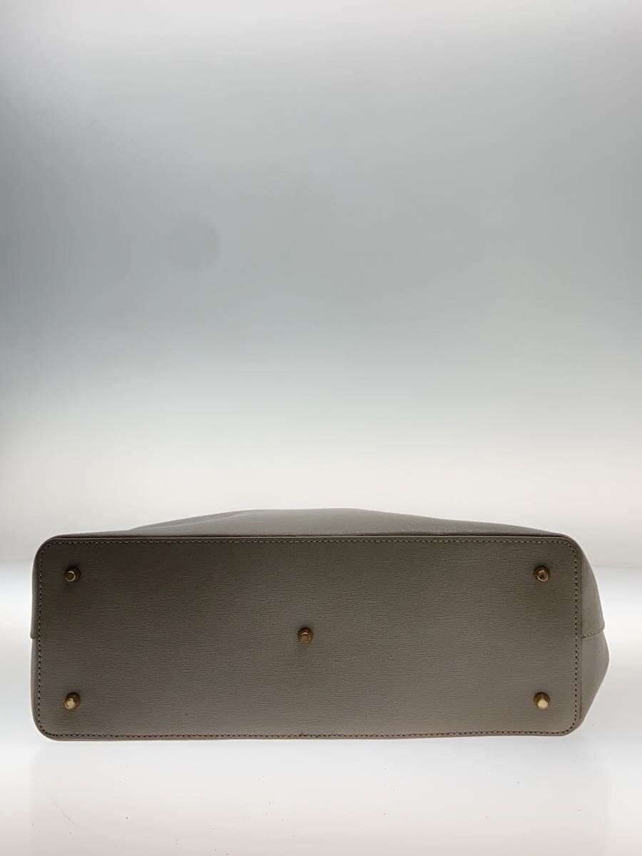 FURLA bag leather GRY solid color 4