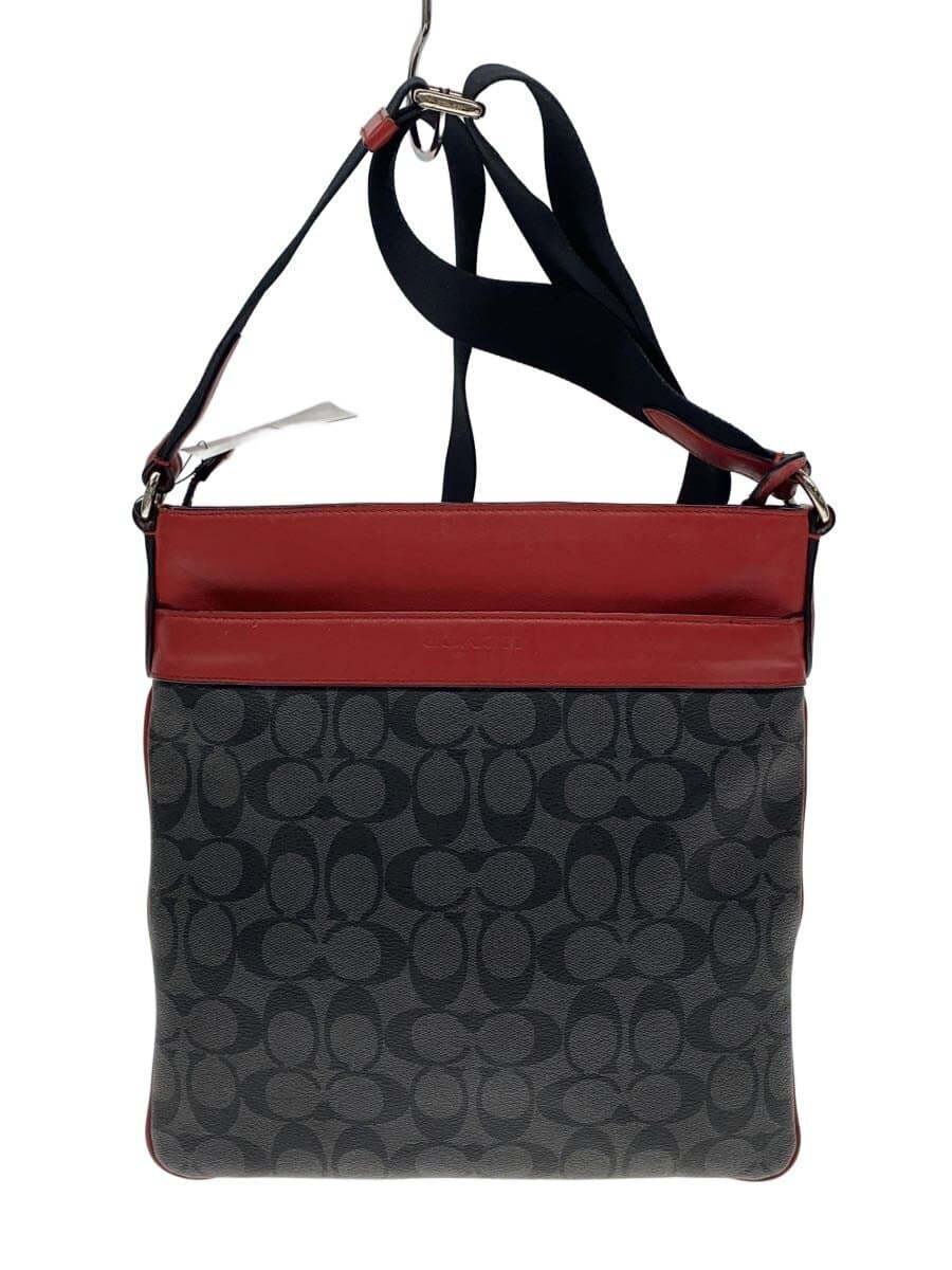 COACH Shoulder Bag Signature -- BLK Allover Pattern F71877