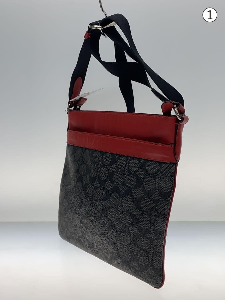 COACH Shoulder Bag Signature -- BLK Allover Pattern F71877 2