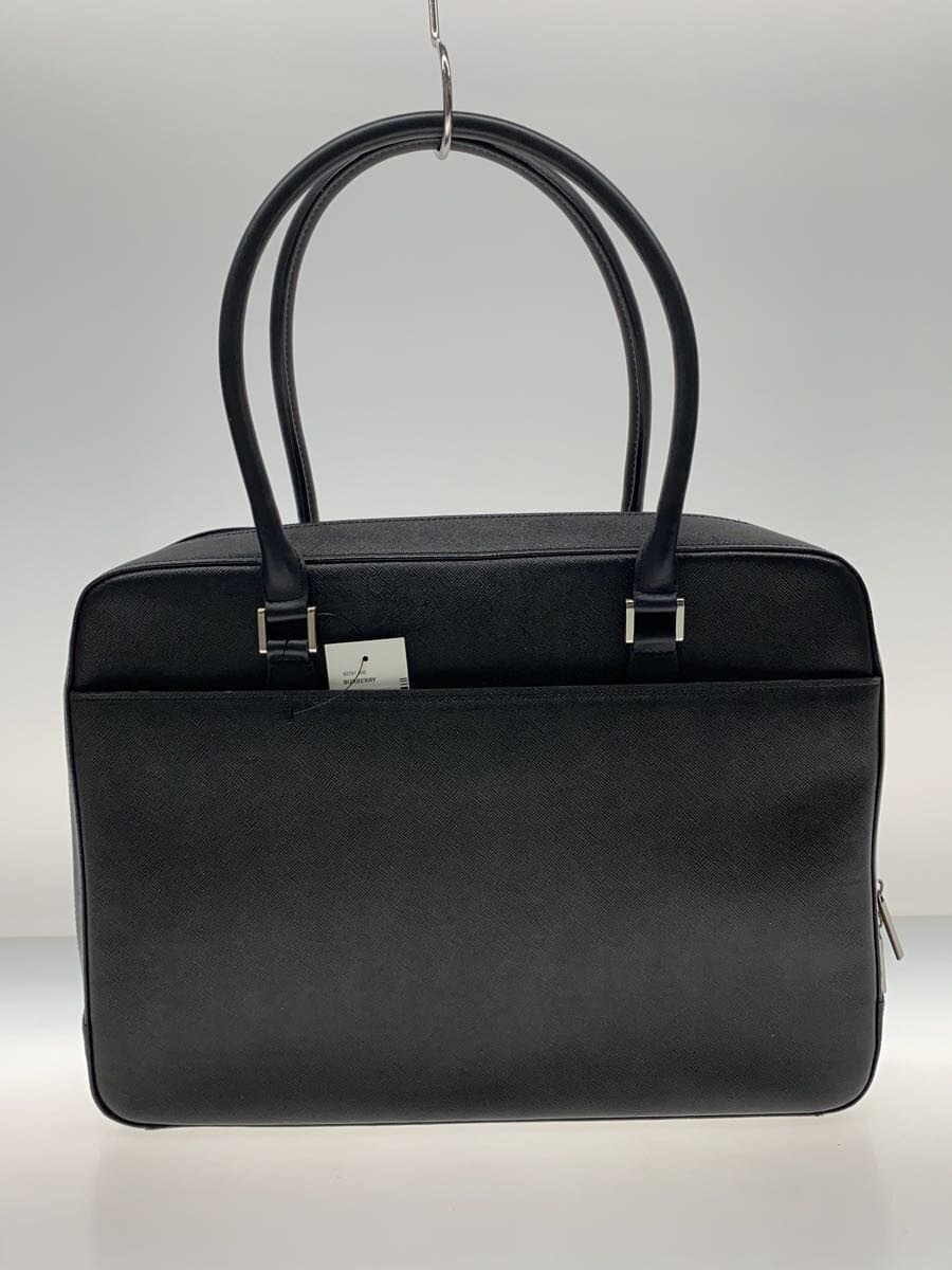 BURBERRY tote bag leather BLK 3