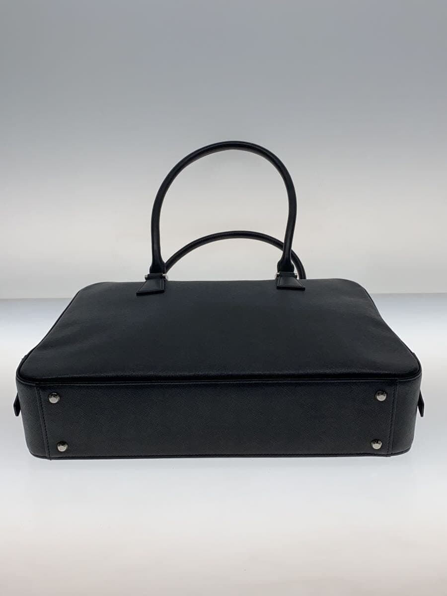 BURBERRY tote bag leather BLK 4