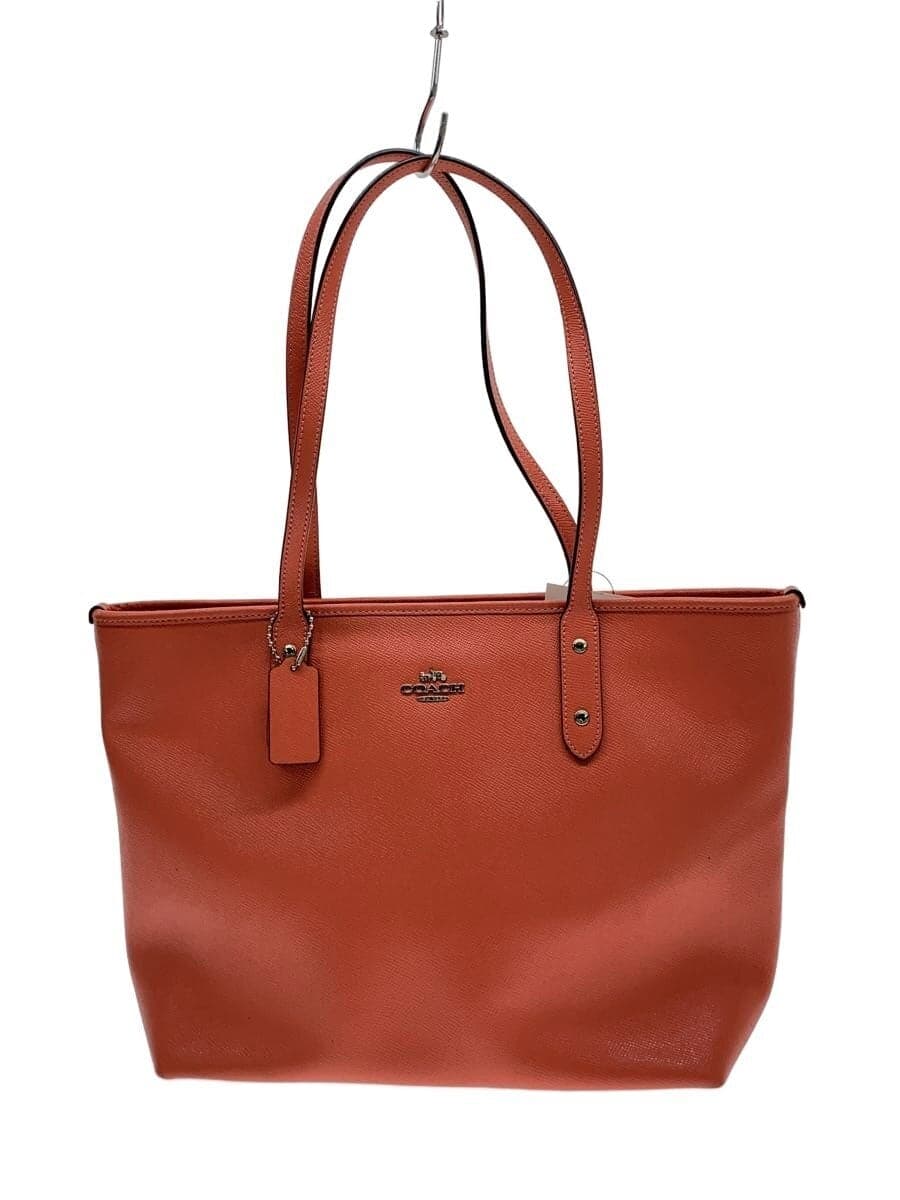 COACH Tote Bag _ Red Leather PNK F58846