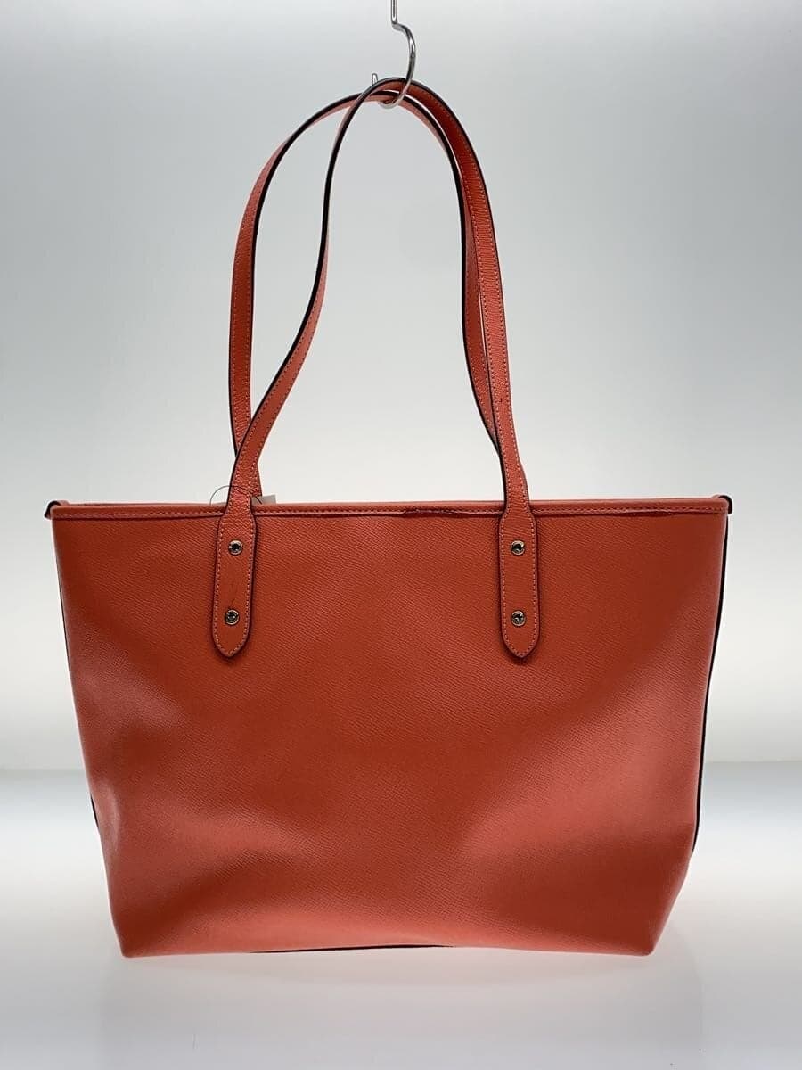 COACH Tote Bag _ Red Leather PNK F58846 3
