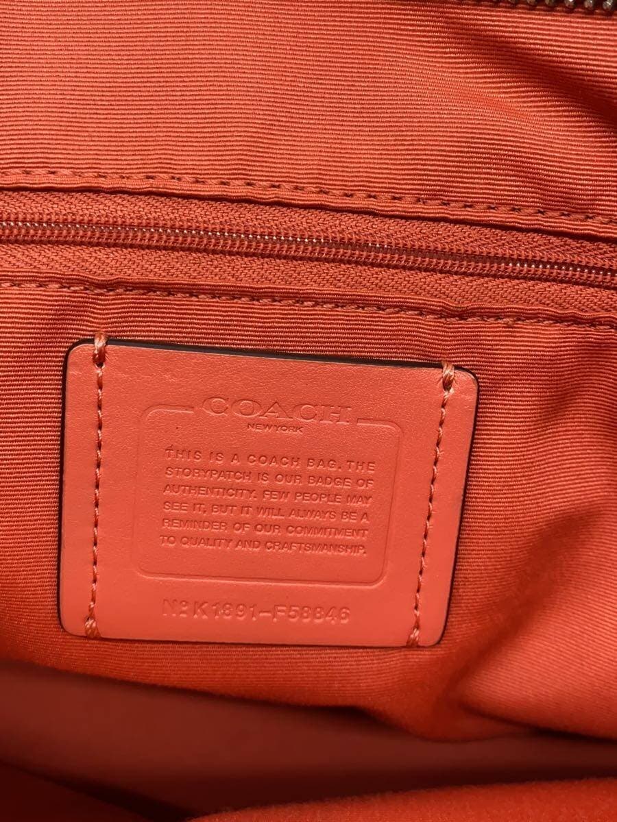 COACH Tote Bag _ Red Leather PNK F58846 5