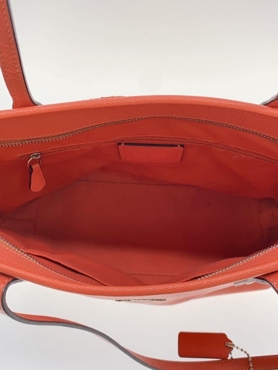 COACH Tote Bag _ Red Leather PNK F58846 6