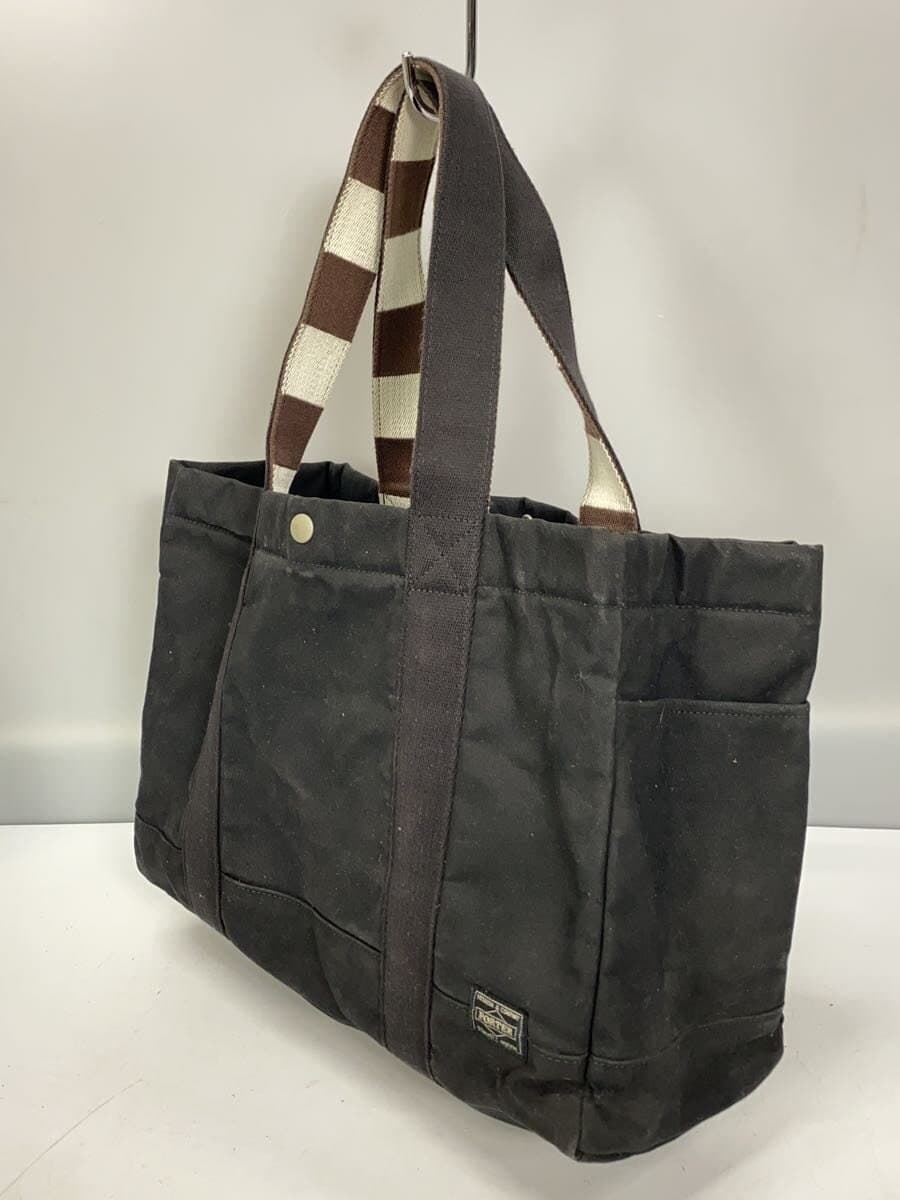 PORTER tote bag canvas BLK plain 2
