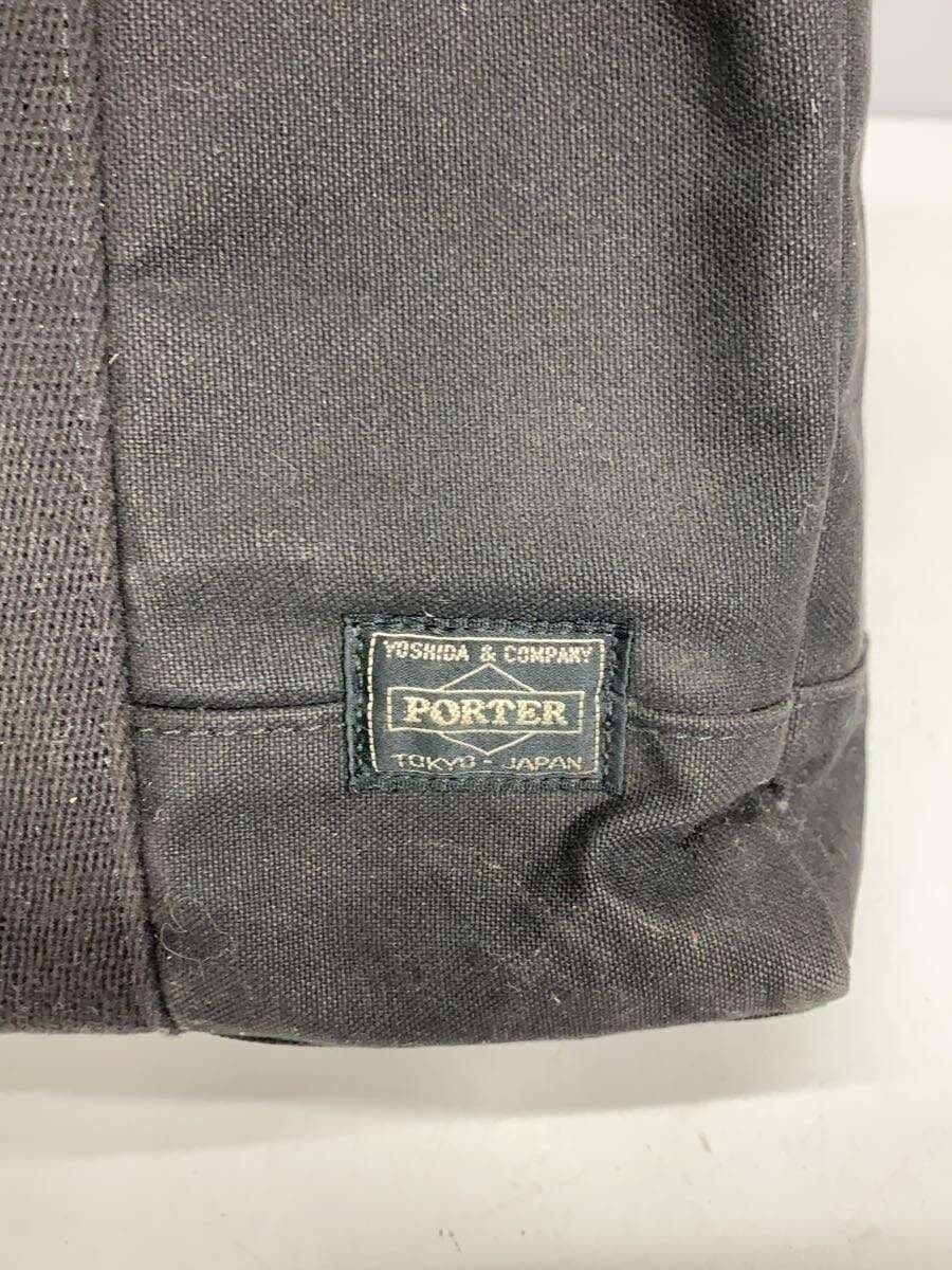 PORTER tote bag canvas BLK plain 5