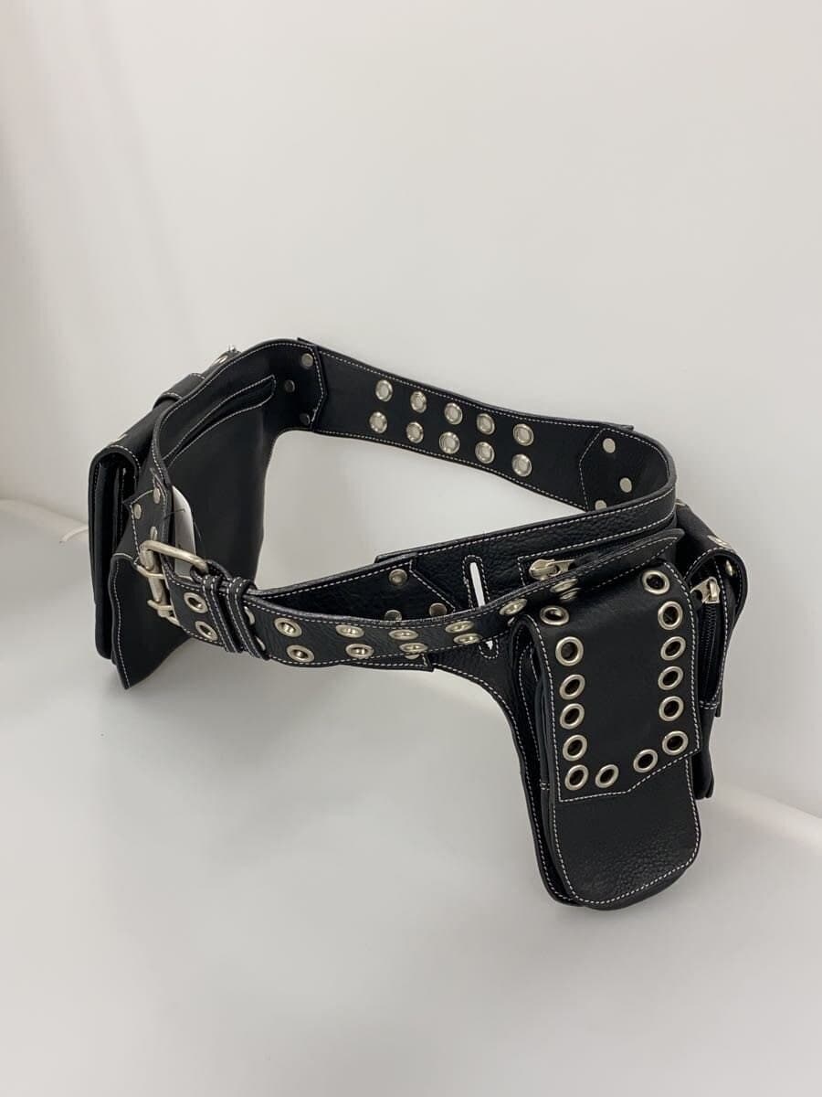 WILD HEART Waist Bag Leather BLK Solid 2