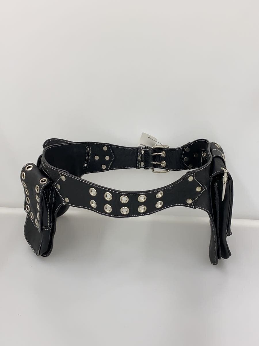 WILD HEART Waist Bag Leather BLK Solid 3