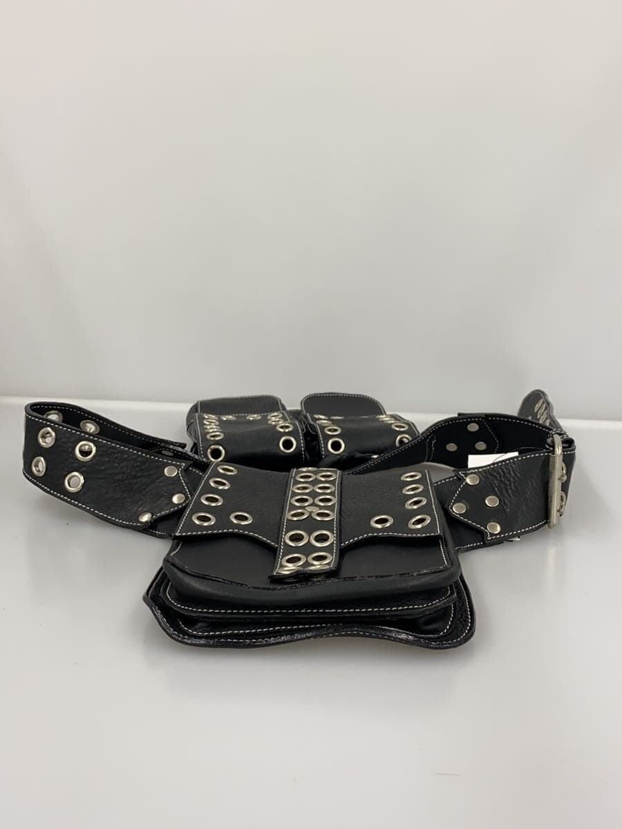 WILD HEART Waist Bag Leather BLK Solid 4