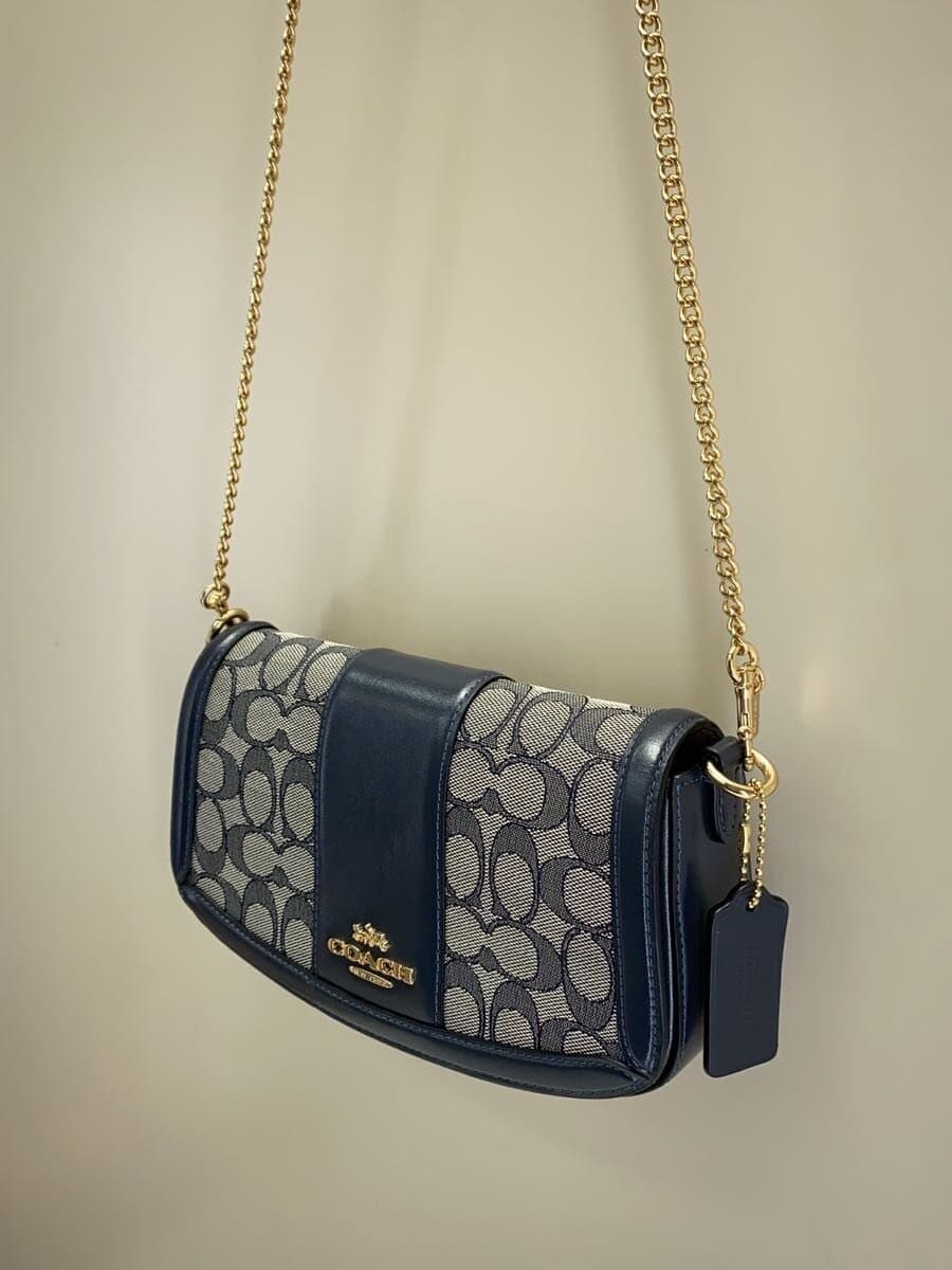 COACH Shoulder Bag Canvas NVY All Over Pattern E2481-CT767 2