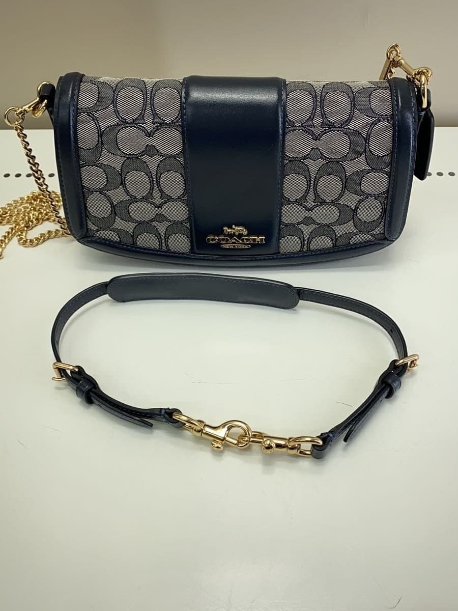 COACH Shoulder Bag Canvas NVY All Over Pattern E2481-CT767 8