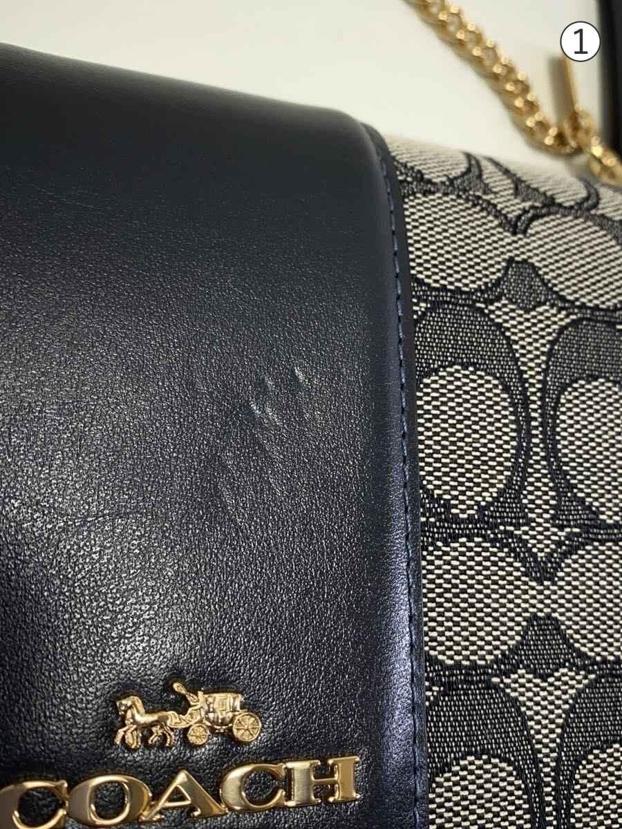 COACH Shoulder Bag Canvas NVY All Over Pattern E2481-CT767 9