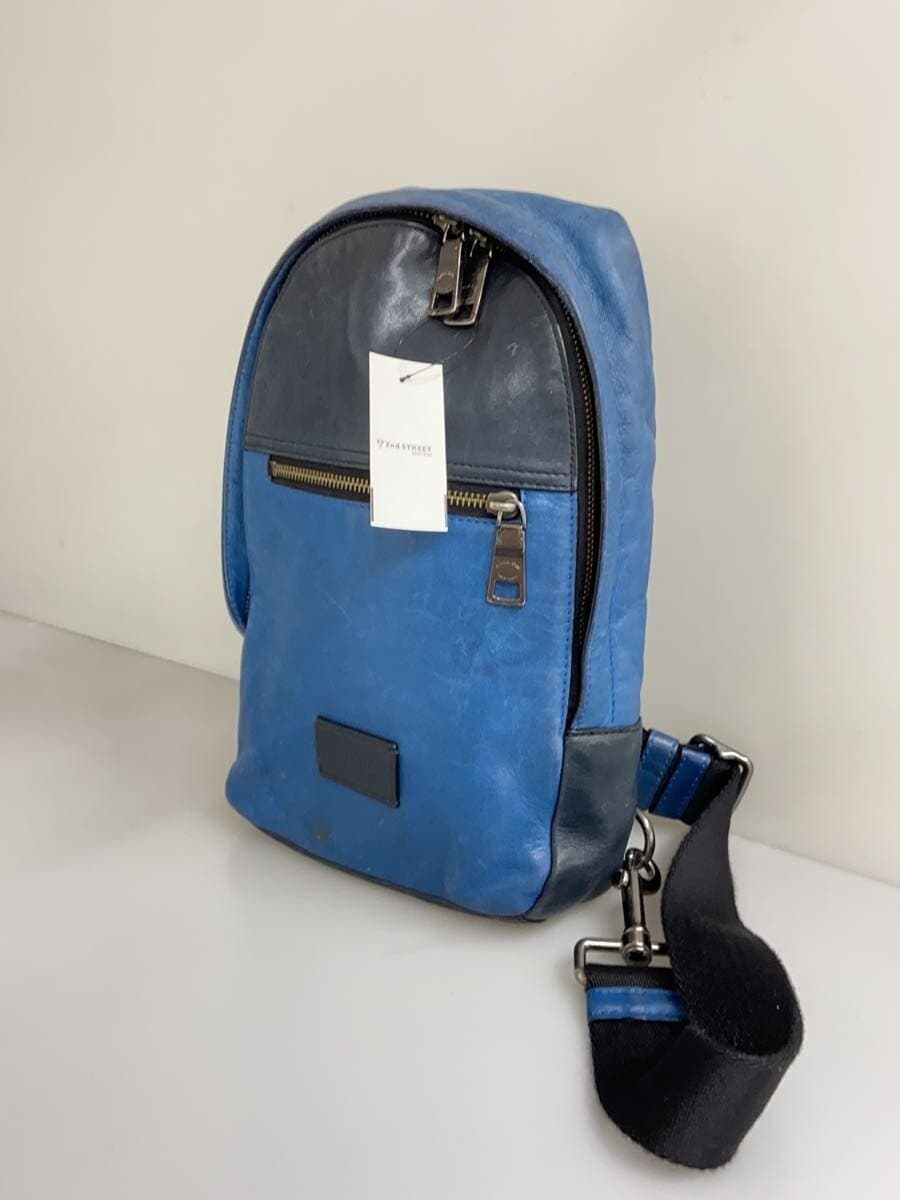 COACH Shoulder Bag Leather BLU 2
