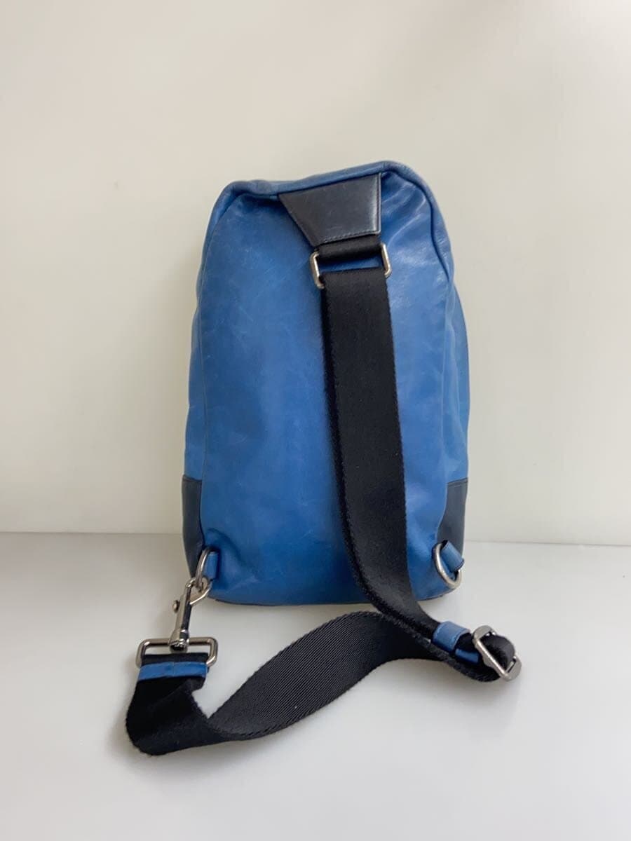 COACH Shoulder Bag Leather BLU 3