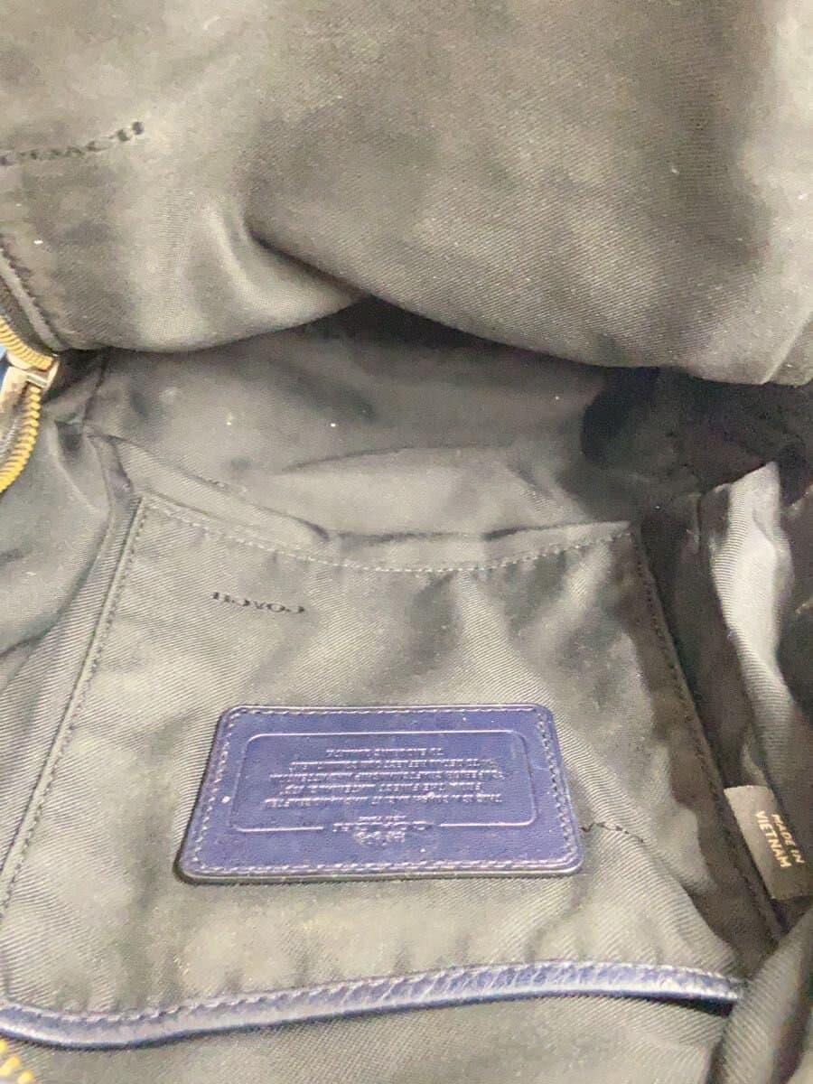 COACH Shoulder Bag Leather BLU 6