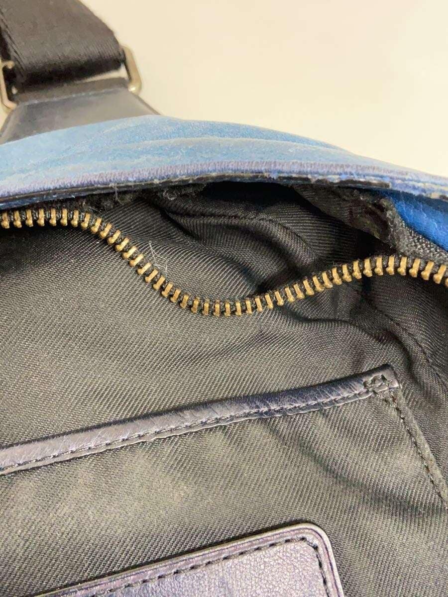 COACH Shoulder Bag Leather BLU 7