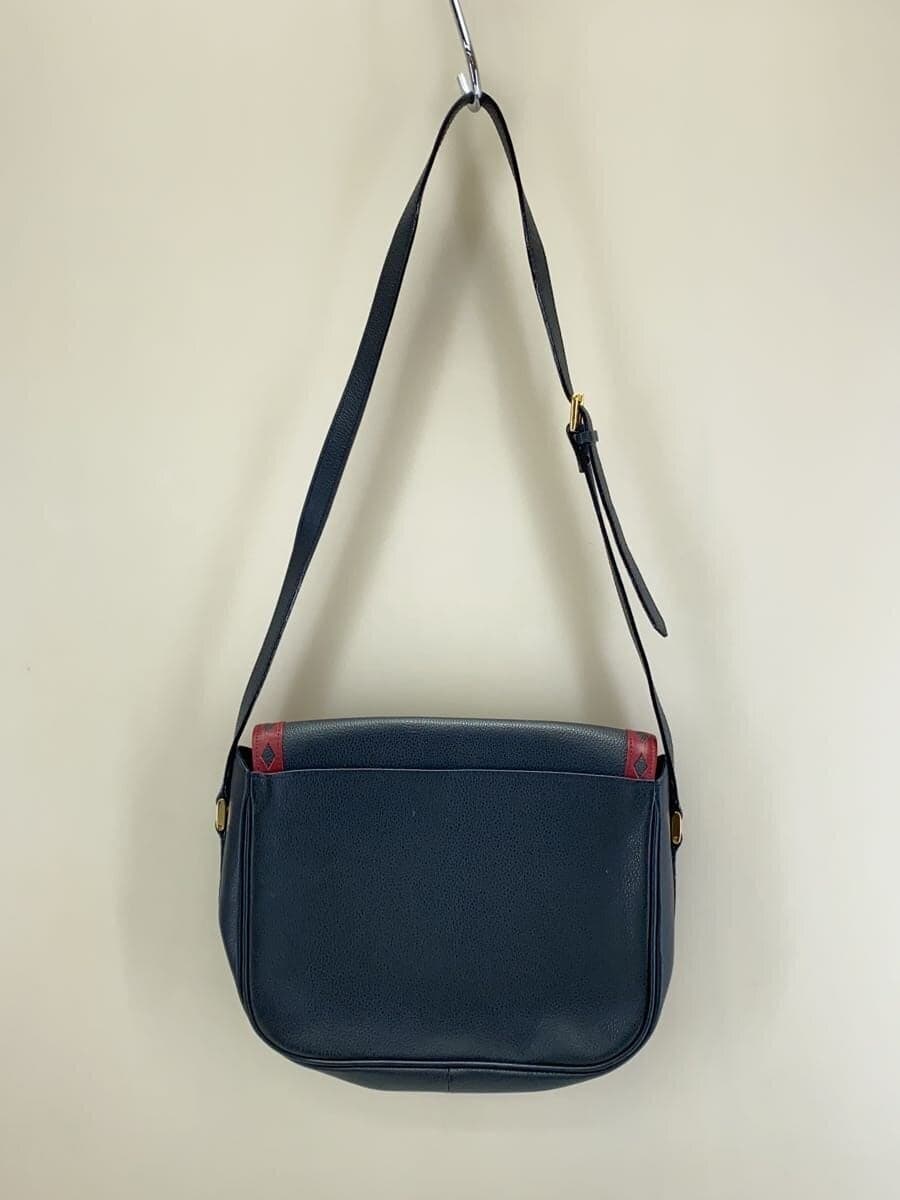 YVES SAINT LAURENT Shoulder Bag Leather BLK Solid Diamond Cut 3