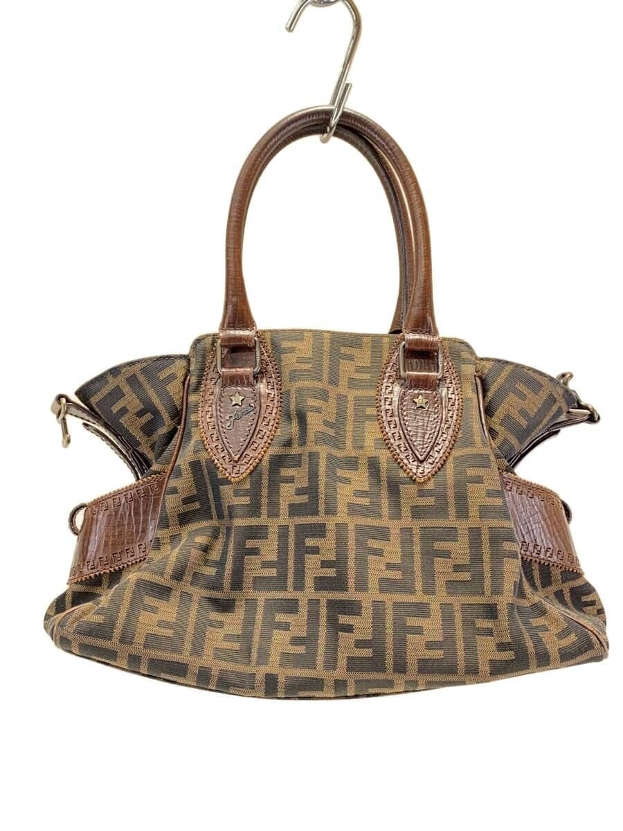 FENDI handbag canvas BRW all-over pattern Zucca pattern Etnico