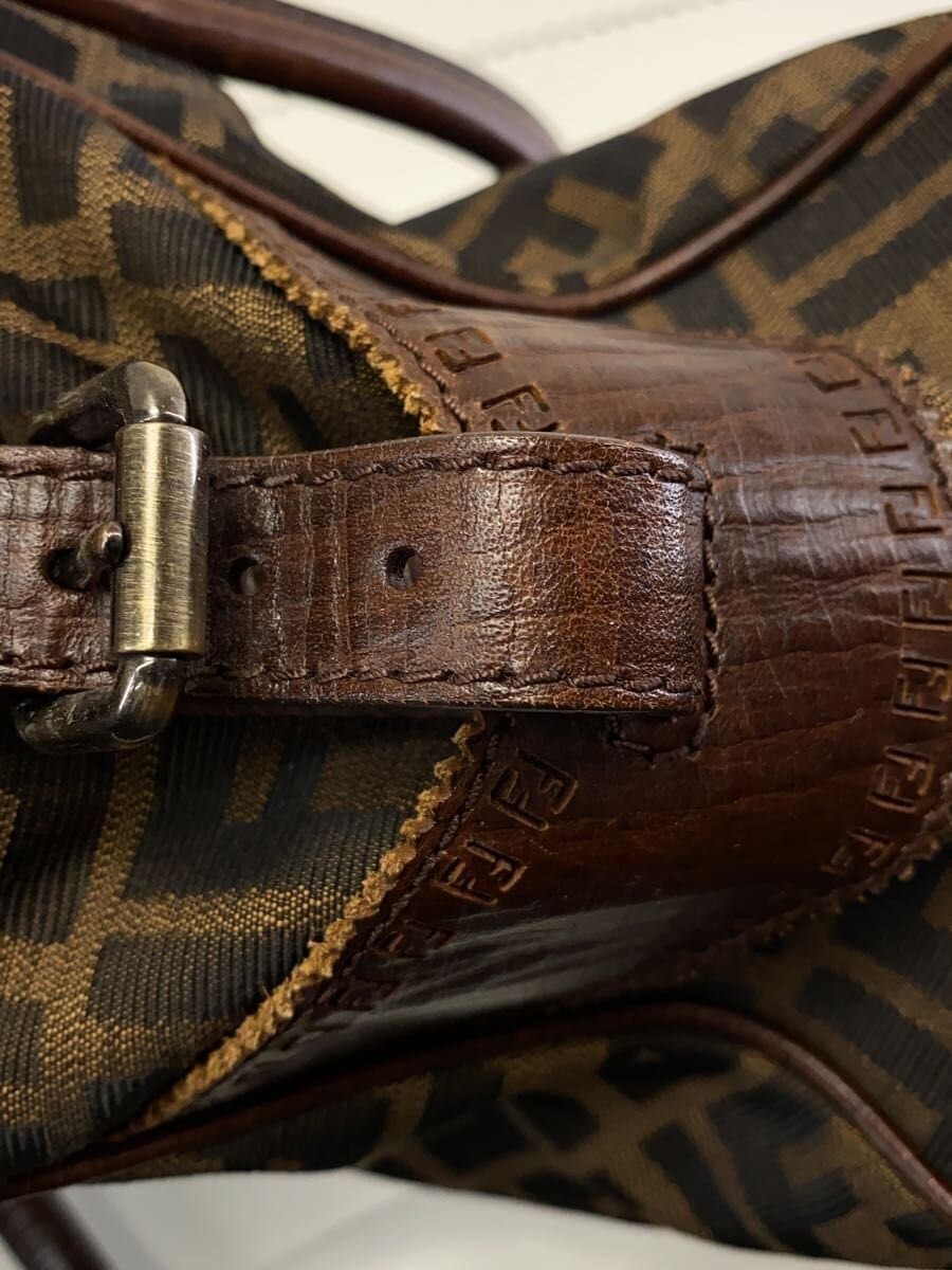 FENDI handbag canvas BRW all-over pattern Zucca pattern Etnico 8