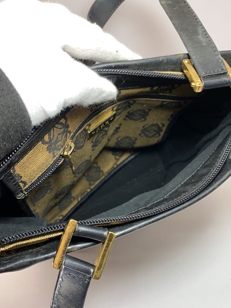 LOEWE Anagram Handbag Canvas BRW Logo Plate Back Side Peeling 6