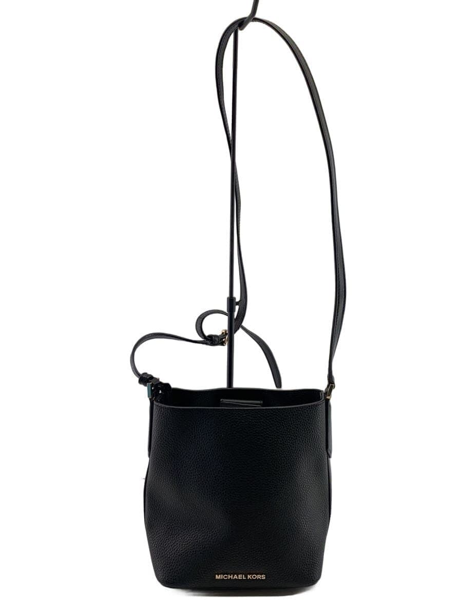 MICHAEL KORS Shoulder Bag Leather BLK Solid DB-1807