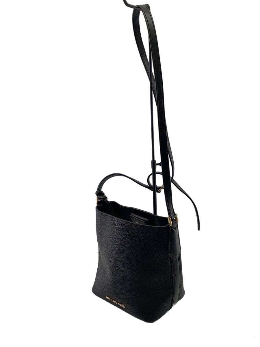 MICHAEL KORS Shoulder Bag Leather BLK Solid DB-1807 2