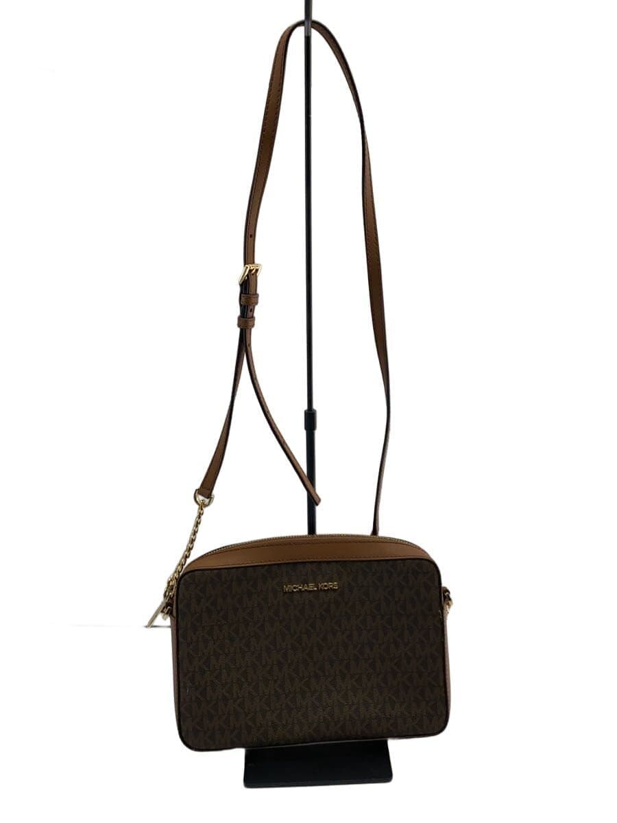 MICHAEL KORS Shoulder Bag Leather BRW All-over Pattern