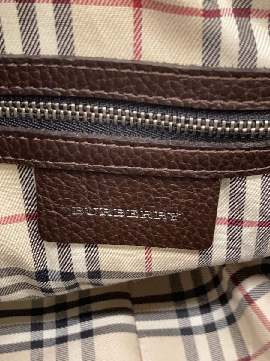 BURBERRY LONDON Liner Nova Check Mini Leather Boston Bag Handbag Leather BRW 5