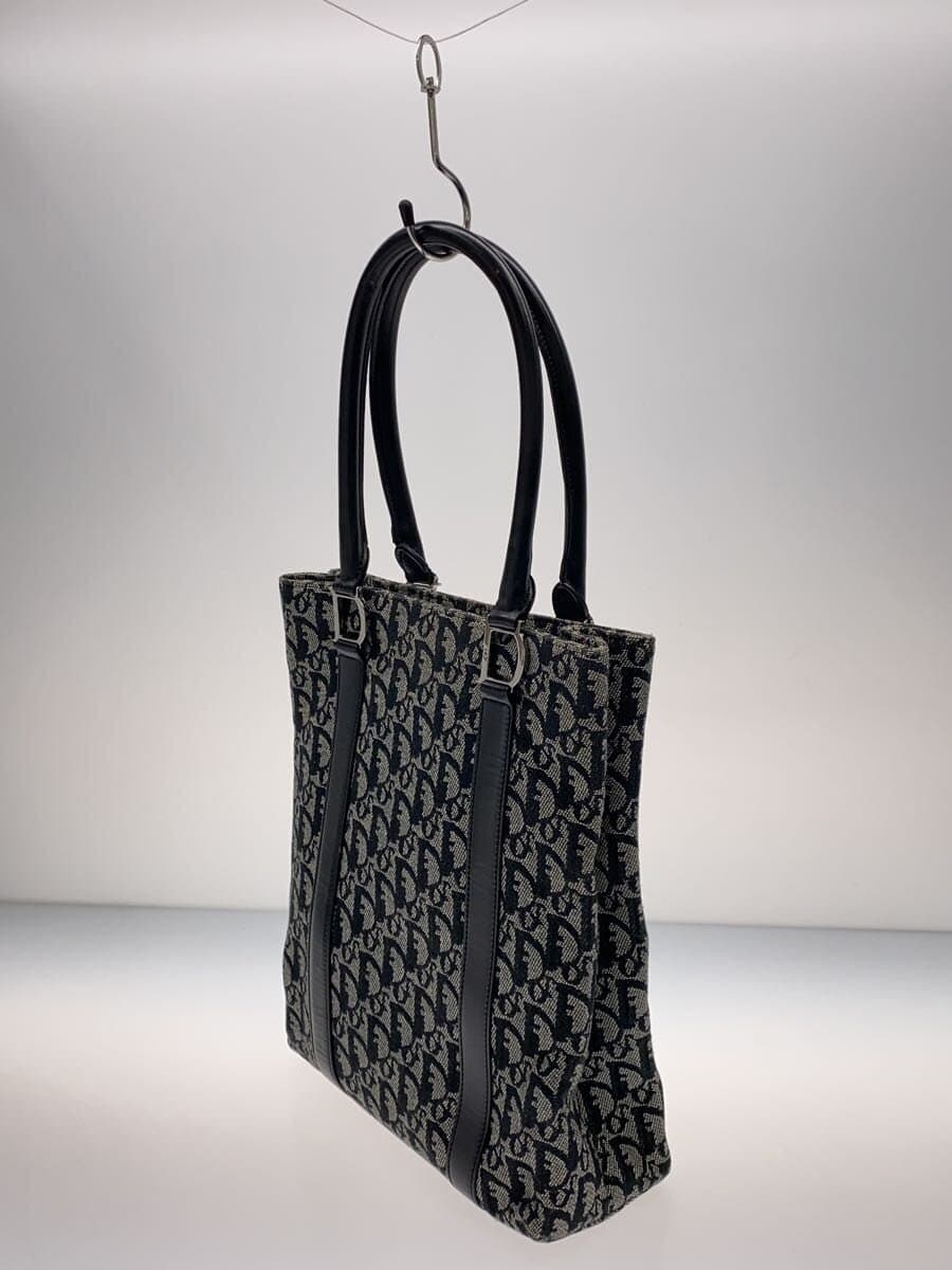 Christian Dior Trotter Misshapen With Stain Tote Bag Canvas GRY All Over Pattern bo c 0092 2