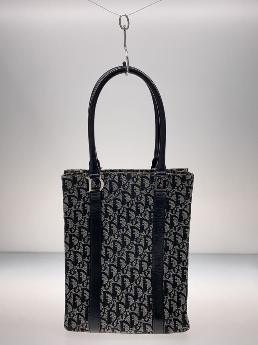 Christian Dior Trotter Misshapen With Stain Tote Bag Canvas GRY All Over Pattern bo c 0092 3