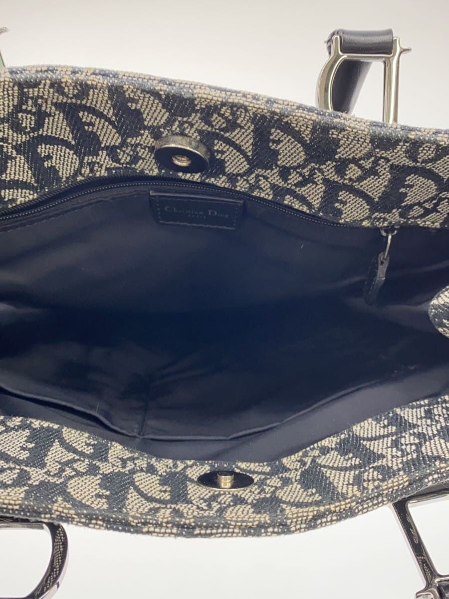 Christian Dior Trotter Misshapen With Stain Tote Bag Canvas GRY All Over Pattern bo c 0092 6