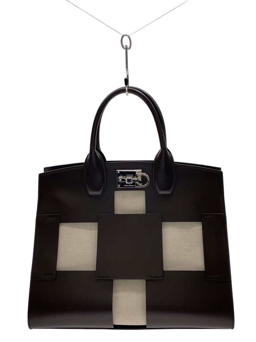 Salvatore Ferragamo Studio Box Handbag Leather BRW
