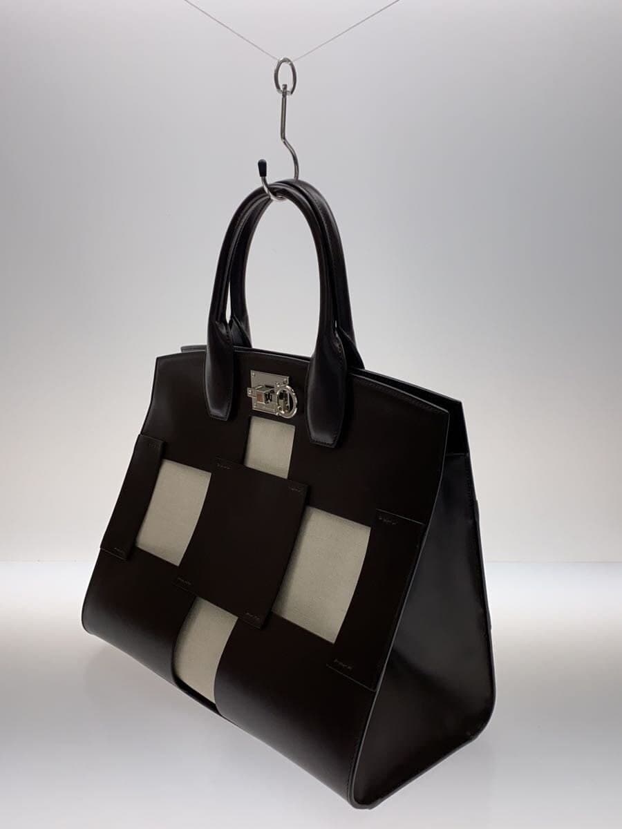 Salvatore Ferragamo Studio Box Handbag Leather BRW 2